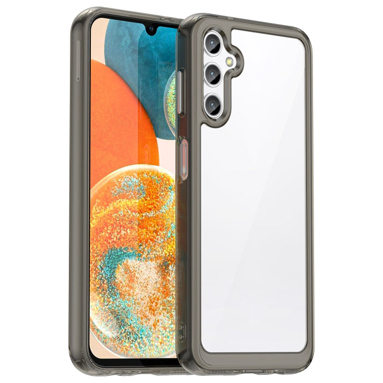 For Samsung Galaxy A14 4G Colorful Series Acrylic + TPU Phone Case(Transparent Grey)