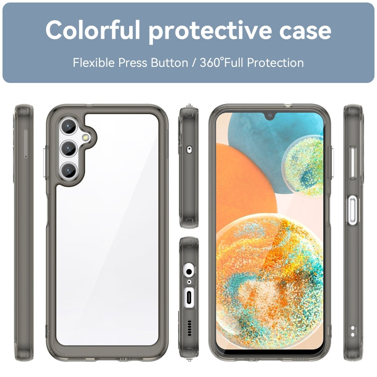 For Samsung Galaxy A14 4G Colorful Series Acrylic + TPU Phone Case(Transparent Grey)