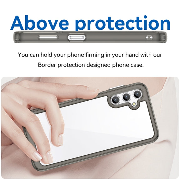 For Samsung Galaxy A14 4G Colorful Series Acrylic + TPU Phone Case(Transparent Grey)