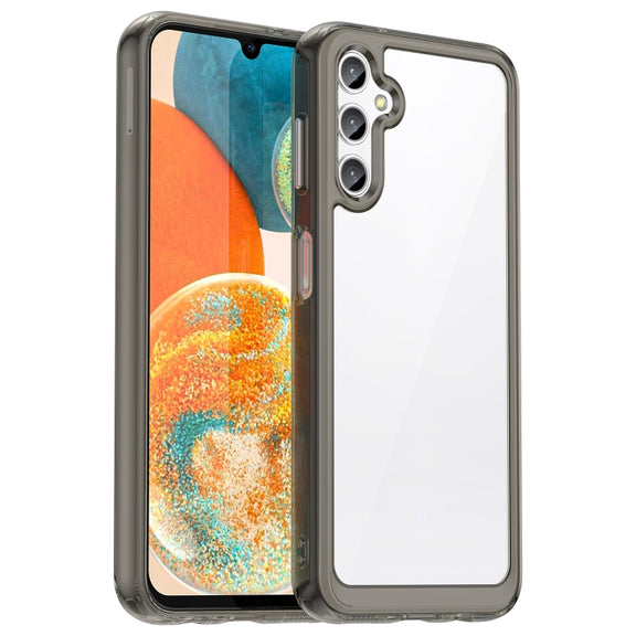 For Samsung Galaxy A14 4G Colorful Series Acrylic + TPU Phone Case(Transparent Grey)