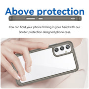 For Samsung Galaxy A34 5G Colorful Series Acrylic + TPU Phone Case(Transparent Grey)
