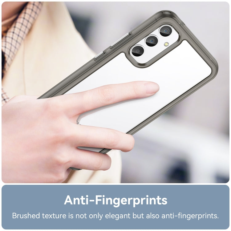 For Samsung Galaxy A34 5G Colorful Series Acrylic + TPU Phone Case(Transparent Grey)