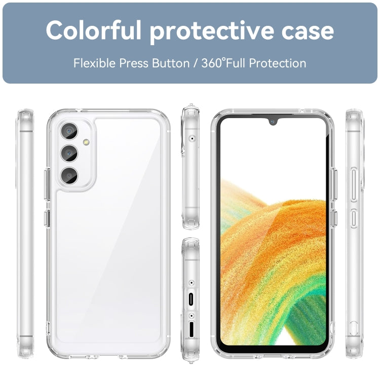 For Samsung Galaxy A34 5G Colorful Series Acrylic + TPU Phone Case(Transparent)