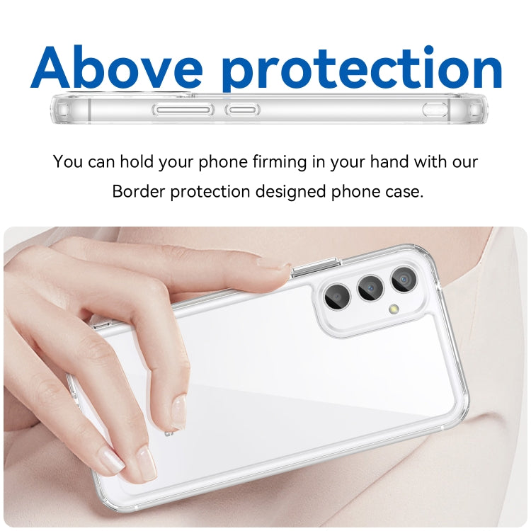 For Samsung Galaxy A34 5G Colorful Series Acrylic + TPU Phone Case(Transparent)