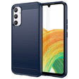 For Samsung Galaxy A34 5G Brushed Texture Carbon Fiber TPU Phone Case(Blue) - free shipping - PMC TechLife - Order now!