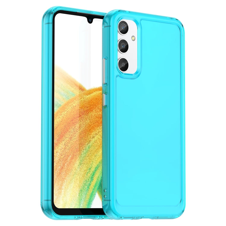 For Samsung Galaxy A34 5G Candy Series TPU Phone Case(Transparent Blue)
