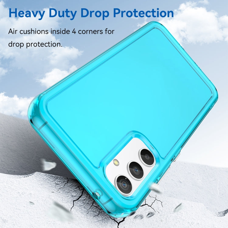 For Samsung Galaxy A34 5G Candy Series TPU Phone Case(Transparent Blue)
