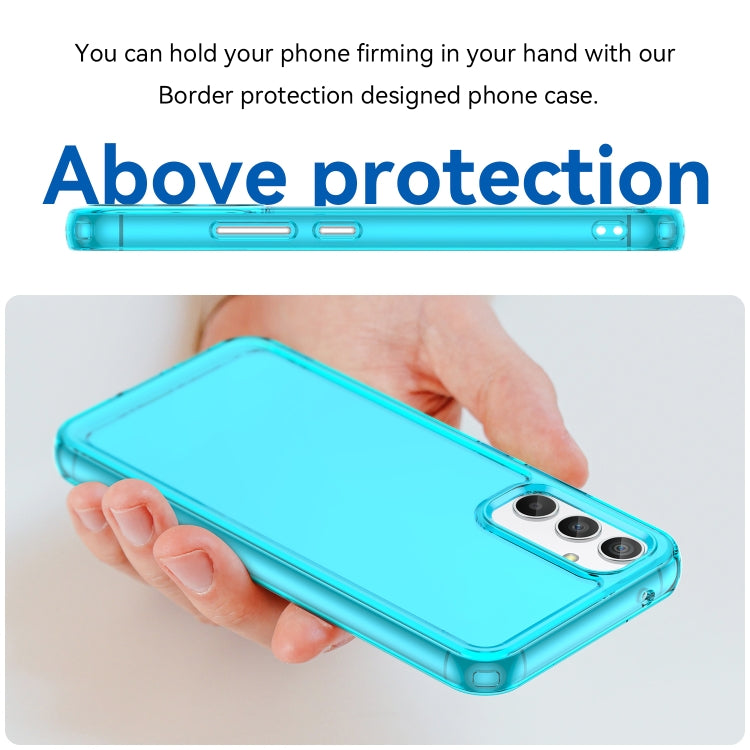 For Samsung Galaxy A34 5G Candy Series TPU Phone Case(Transparent Blue)