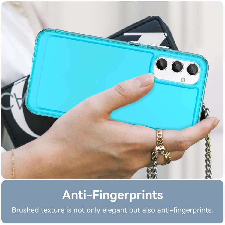 For Samsung Galaxy A34 5G Candy Series TPU Phone Case(Transparent Blue)