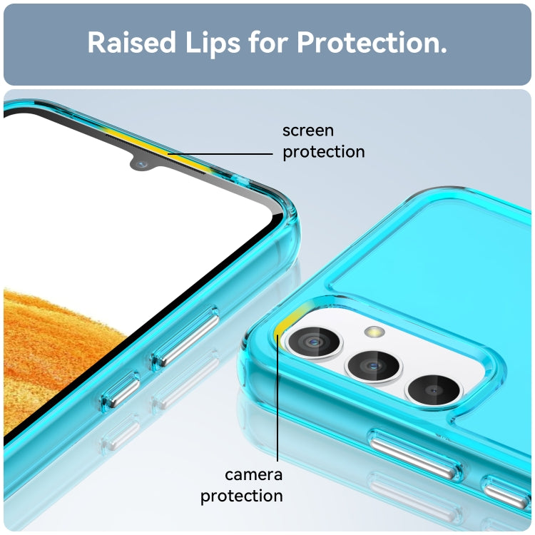 For Samsung Galaxy A34 5G Candy Series TPU Phone Case(Transparent Blue)