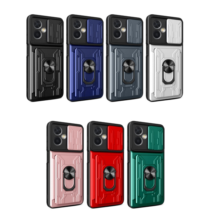 For Xiaomi Redmi Note 12 Pro 5G China Sliding Camshield Card Phone Case(Dark Green)