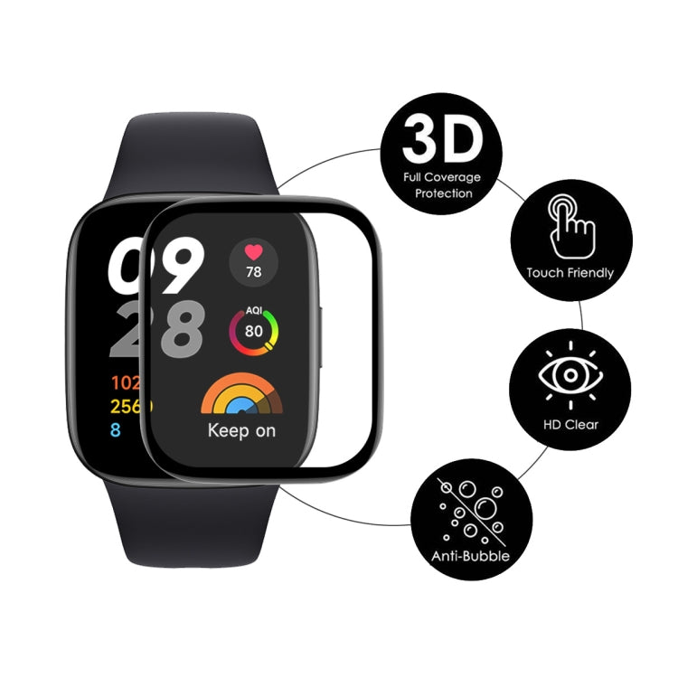 2 PCS For Redmi Watch 3 ENKAY 3D Full Coverage Soft PC Edge + PMMA HD Screen Protector Film