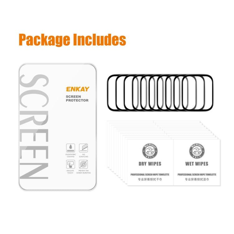 10 PCS For Redmi Watch 3 ENKAY 3D Full Coverage Soft PC Edge + PMMA HD Screen Protector Film