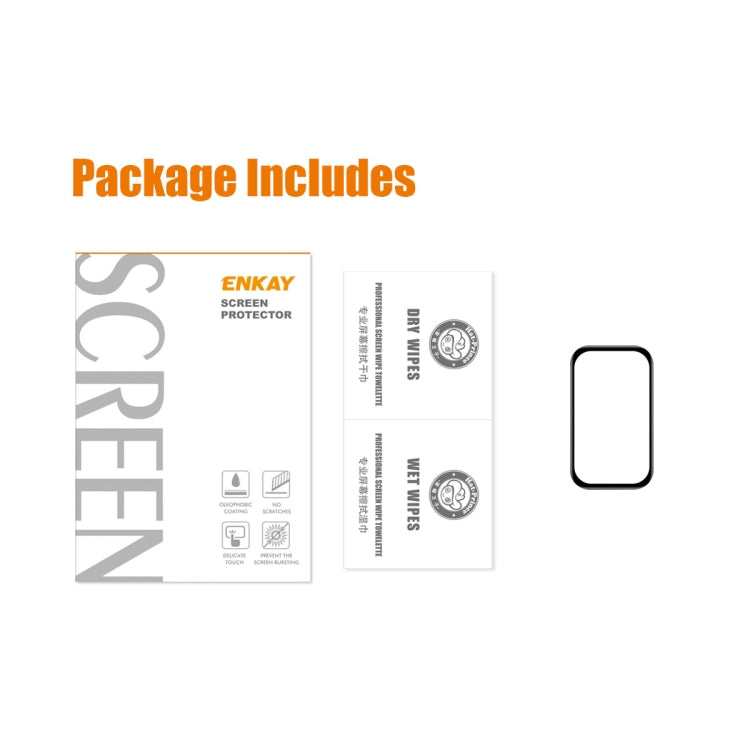 1 PCS For Redmi Smart Band 2 ENKAY Hat-Prince 3D Full Coverage Soft PC Edge + PMMA HD Screen Protector Film