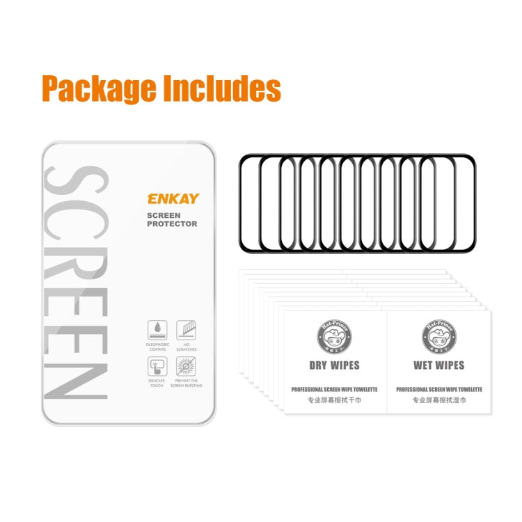 10 PCS For Redmi Smart Band 2 ENKAY Hat-Prince 3D Full Coverage Soft PC Edge + PMMA HD Screen Protector Film