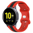 For Samsung Galaxy Watch Active 2 44mm 20mm Butterfly Buckle Two-Color Silicone Watch Band(Red+Black)
