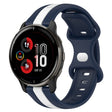 Compatible with Garmin Venu 2 Plus 20mm Butterfly Buckle Two-Color Silicone Watch Band(White+Blue)