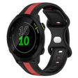 Compatible with Garmin Compatible witherunner 158 20mm Butterfly Buckle Two-Color Silicone Watch Band(Black+Red)