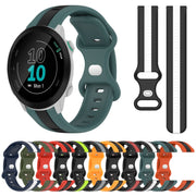 Compatible with Garmin Compatible witherunner 55 20mm Butterfly Buckle Two-Color Silicone Watch Band(Green+Black)