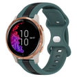 Compatible with Garmin Venu 20mm Butterfly Buckle Two-Color Silicone Watch Band(Green+Black) - free shipping - PMC TechLife - Order now!