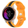 Compatible with Garmin Venu 20mm Butterfly Buckle Two-Color Silicone Watch Band(Black+Yellow) - free shipping - PMC TechLife - Order now!