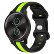 Compatible with Garmin Garminmove Style 20mm Butterfly Buckle Two-Color Silicone Watch Band(Black+Green) - free shipping - PMC TechLife - Order now!