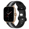 For Amazfit GTS 2 20mm Butterfly Buckle Two-Color Silicone Watch Band(Black+Grey)