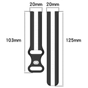 For Amazfit GTS 2 20mm Butterfly Buckle Two-Color Silicone Watch Band(White+Blue)