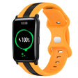 For Honor Watch ES 20mm Butterfly Buckle Two-Color Silicone Watch Band(Black+Yellow)