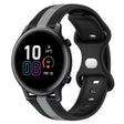 For Honor MagicWatch2 42mm 20mm Butterfly Buckle Two-Color Silicone Watch Band(Black+Grey)