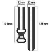 For Huawei GT2 Pro 20mm Butterfly Buckle Two-Color Silicone Watch Band(Black+Grey)