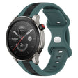 For Amazfit GTR 4 22mm Butterfly Buckle Two-Color Silicone Watch Band(Green+Black)