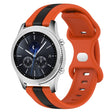 For Samsung Gear S3 Classic 22mm Butterfly Buckle Two-Color Silicone Watch Band(Orange+Black)