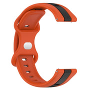 For Samsung Gear S3 Classic 22mm Butterfly Buckle Two-Color Silicone Watch Band(Orange+Black)