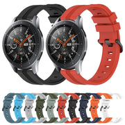 For Samsung Galaxy Watch 46mm 22mm Concave Striped Slicone Watch Band(Orange)