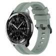 For Samsung Gear S3 Frontier 22mm Concave Striped Slicone Watch Band(Grayish Green)