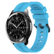 For Samsung Gear S3 Frontier 22mm Concave Striped Slicone Watch Band(Sky Blue)