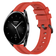 For Xiaomi Watch S2 42mm 22mm Concave Striped Slicone Watch Band(Red)