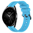 For Xiaomi Watch S2 46mm 22mm Concave Striped Slicone Watch Band(Sky Blue)