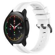 For Xiaomi MI Watch S1 Pro 22mm Concave Striped Slicone Watch Band(White)
