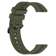 For Xiaomi MI Watch Sport 22mm Concave Striped Slicone Watch Band(Army Green)