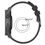 For Xiaomi MI Watch Color 22mm Concave Striped Slicone Watch Band(Black)