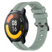 For Xiaomi Watch S1 Active 22mm Concave Striped Slicone Watch Band(Grayish Green)