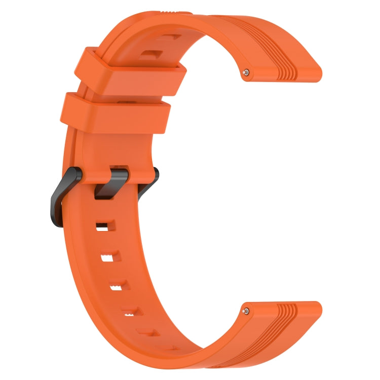For Huawei Watch Buds 22mm Concave Striped Slicone Watch Band(Orange)