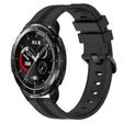 For Honor Watch GS Pro 22mm Concave Striped Slicone Watch Band(Black)