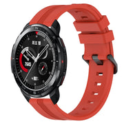 For Honor Watch GS Pro 22mm Concave Striped Slicone Watch Band(Red)