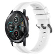For Honor Magic Watch 2 46mm 22mm Concave Striped Slicone Watch Band(White)