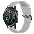 For Honor Magic Watch 2 46mm 22mm Concave Striped Slicone Watch Band(Grey)