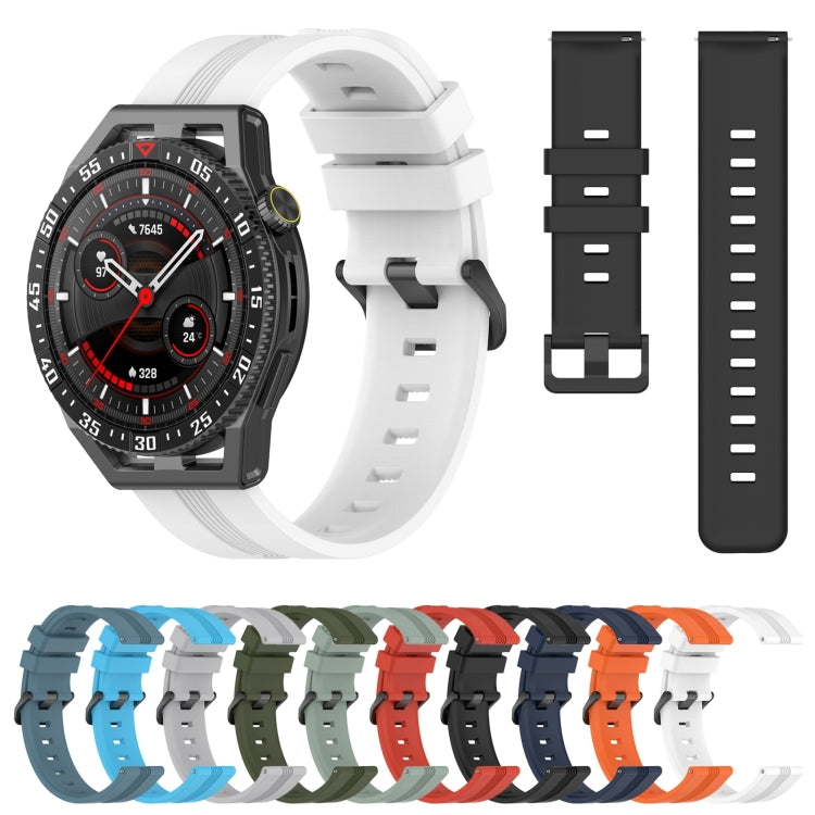 For Huawei Watch GT3 SE 22mm Concave Striped Slicone Watch Band(Orange)