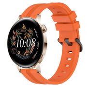 For Huawei Watch GT3 42mm 20mm Concave Striped Slicone Watch Band(Orange)